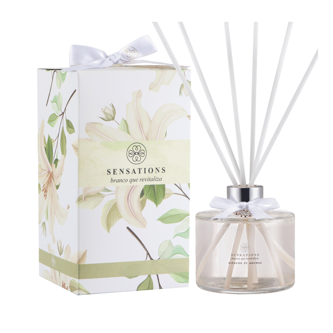 DIFUSOR DE AROMAS 240ML BRANCO QUE REVITALIZA – Flora Vie