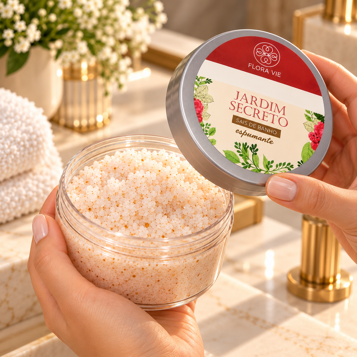 SAIS DE BANHO ESPUMANTE 200G JARDIM SECRETO