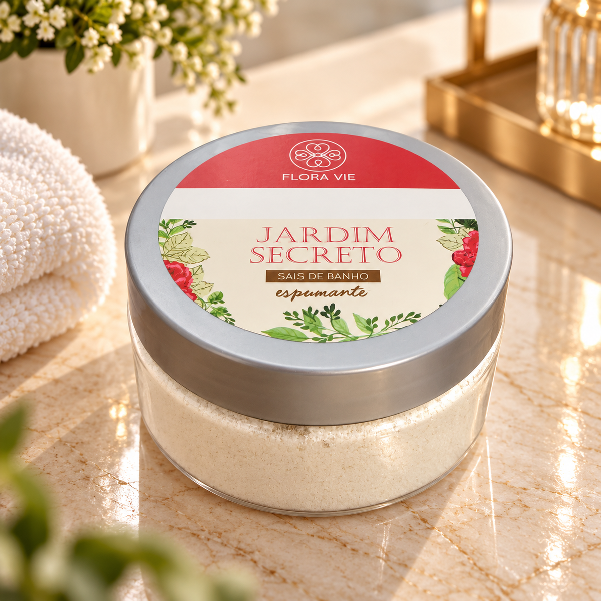 SAIS DE BANHO ESPUMANTE 200G JARDIM SECRETO