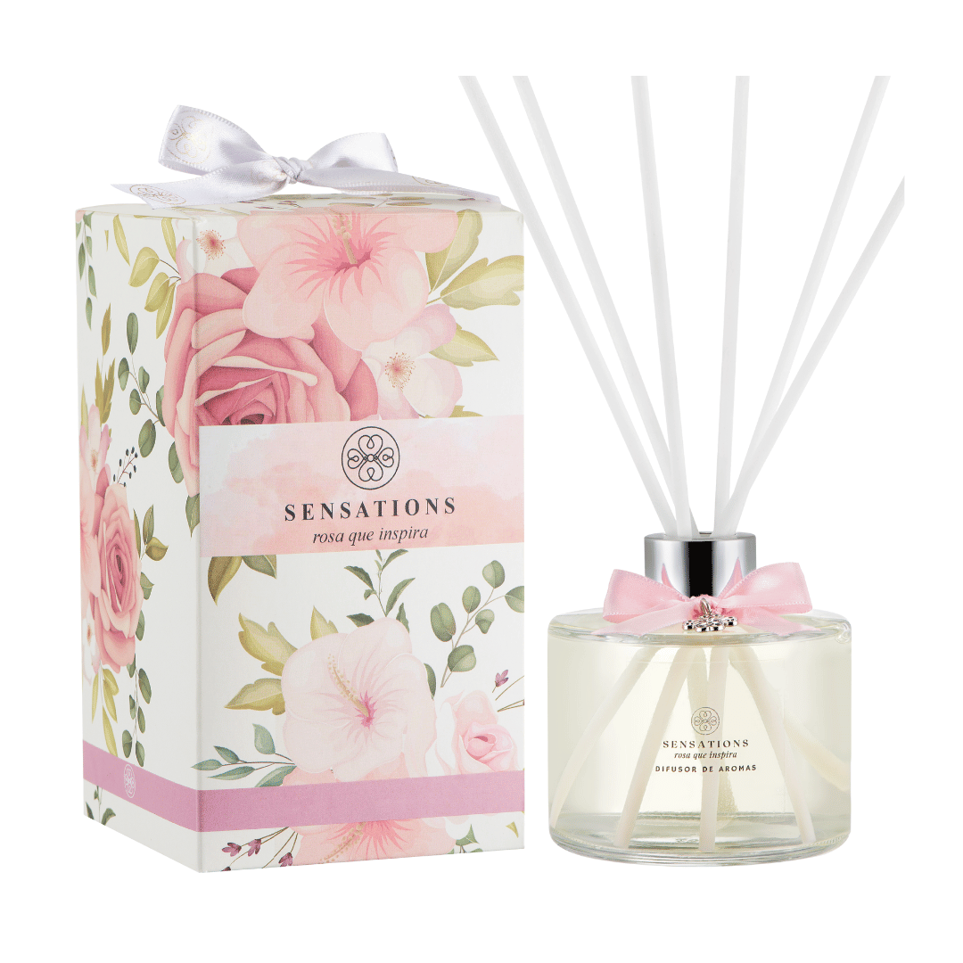 DIFUSOR DE AROMAS 240ML ROSA QUE INSPIRA