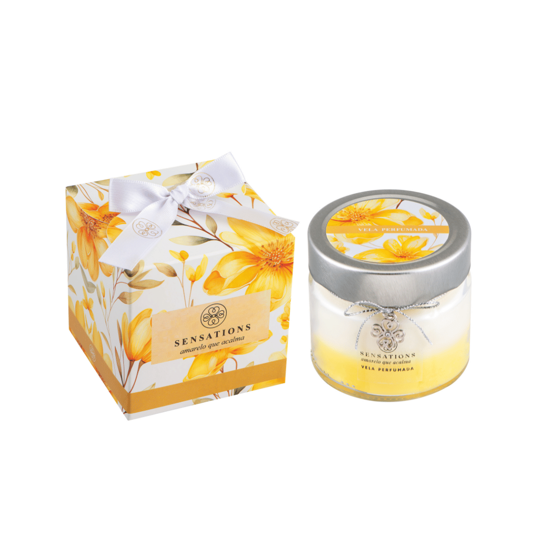 VELA PERFUMADA 170G AMARELO QUE ACALMA